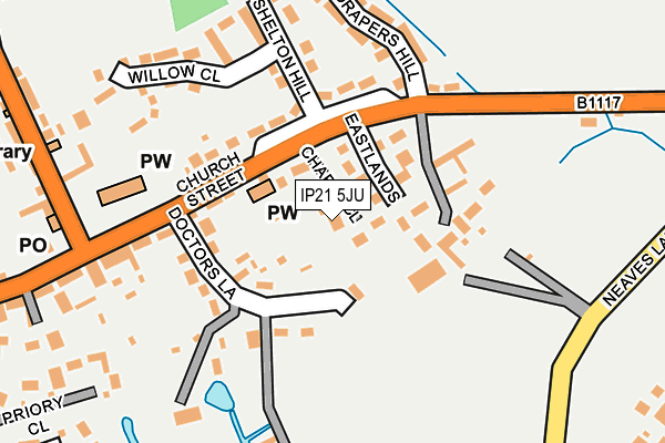 IP21 5JU map - OS OpenMap – Local (Ordnance Survey)