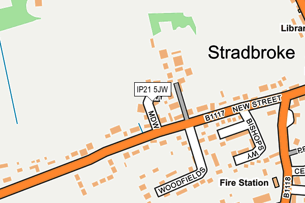 IP21 5JW map - OS OpenMap – Local (Ordnance Survey)