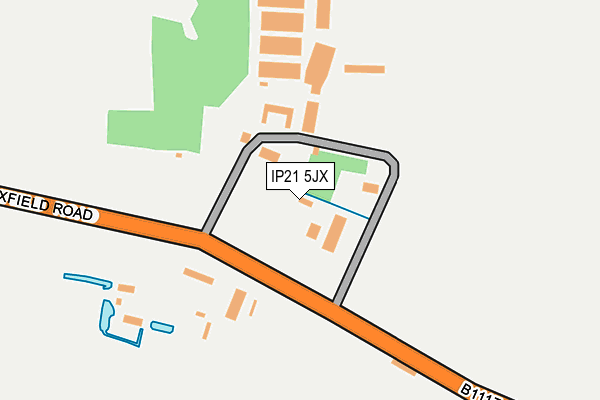IP21 5JX map - OS OpenMap – Local (Ordnance Survey)