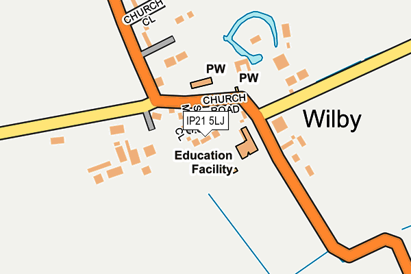 IP21 5LJ map - OS OpenMap – Local (Ordnance Survey)