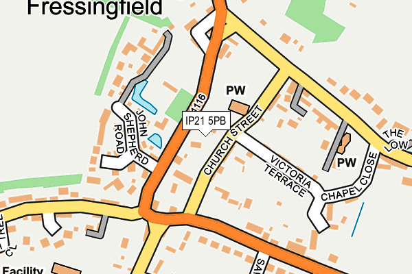 IP21 5PB map - OS OpenMap – Local (Ordnance Survey)
