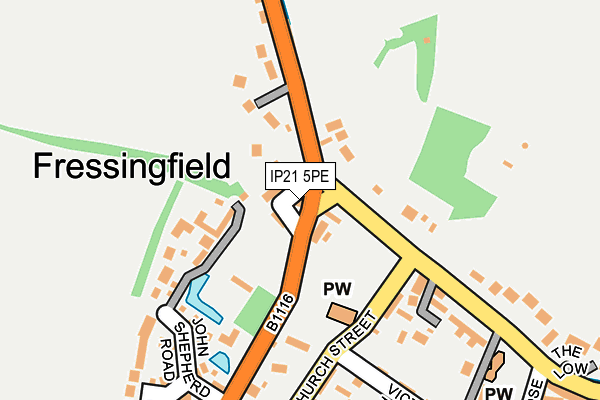 IP21 5PE map - OS OpenMap – Local (Ordnance Survey)