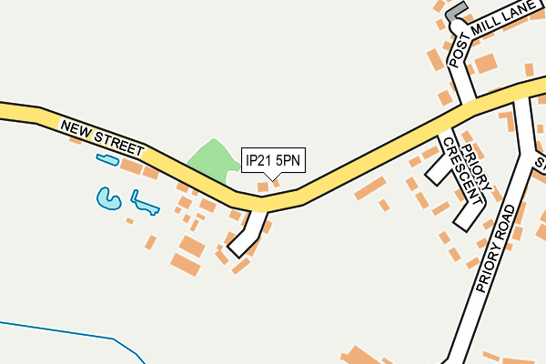 IP21 5PN map - OS OpenMap – Local (Ordnance Survey)