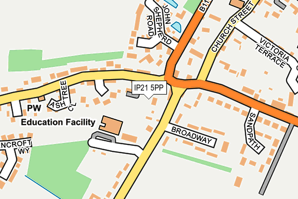 IP21 5PP map - OS OpenMap – Local (Ordnance Survey)