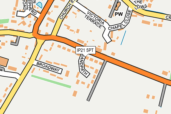 IP21 5PT map - OS OpenMap – Local (Ordnance Survey)