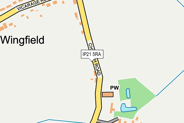 IP21 5RA map - OS OpenMap – Local (Ordnance Survey)