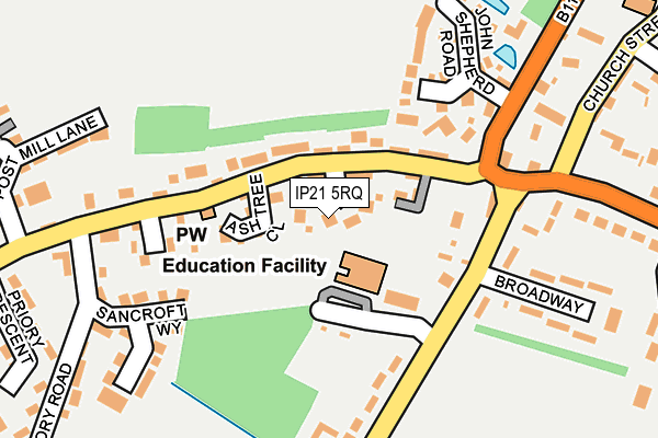 IP21 5RQ map - OS OpenMap – Local (Ordnance Survey)