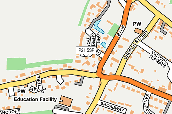 IP21 5SP map - OS OpenMap – Local (Ordnance Survey)