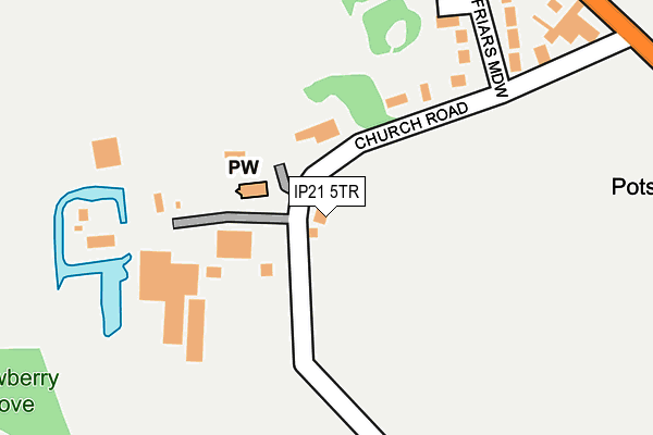IP21 5TR map - OS OpenMap – Local (Ordnance Survey)