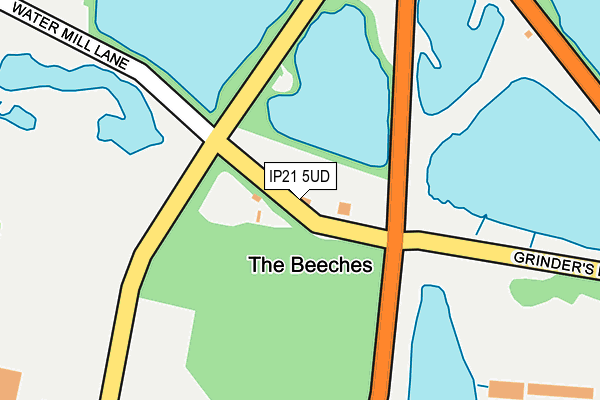 IP21 5UD map - OS OpenMap – Local (Ordnance Survey)