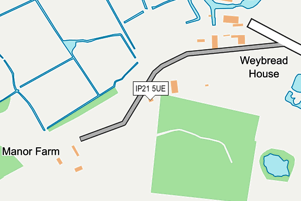 IP21 5UE map - OS OpenMap – Local (Ordnance Survey)