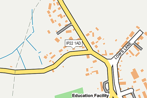 IP22 1AD map - OS OpenMap – Local (Ordnance Survey)