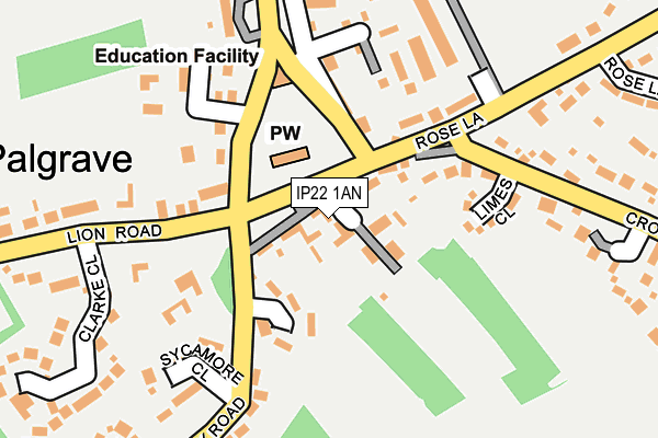 IP22 1AN map - OS OpenMap – Local (Ordnance Survey)