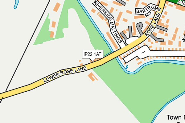 IP22 1AT map - OS OpenMap – Local (Ordnance Survey)