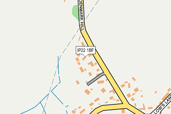 IP22 1BF map - OS OpenMap – Local (Ordnance Survey)