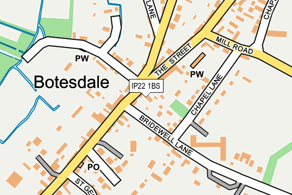 IP22 1BS map - OS OpenMap – Local (Ordnance Survey)