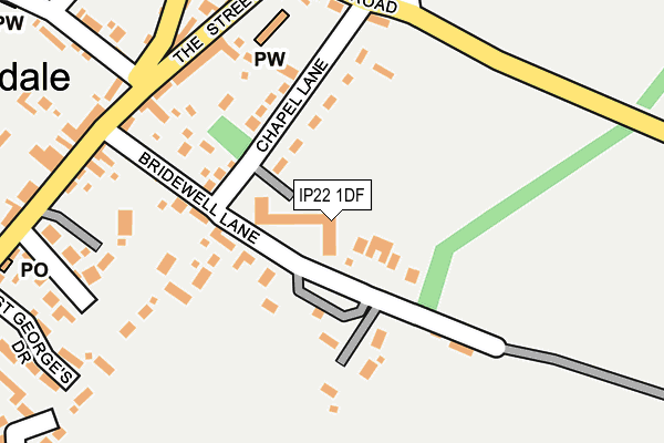 IP22 1DF map - OS OpenMap – Local (Ordnance Survey)