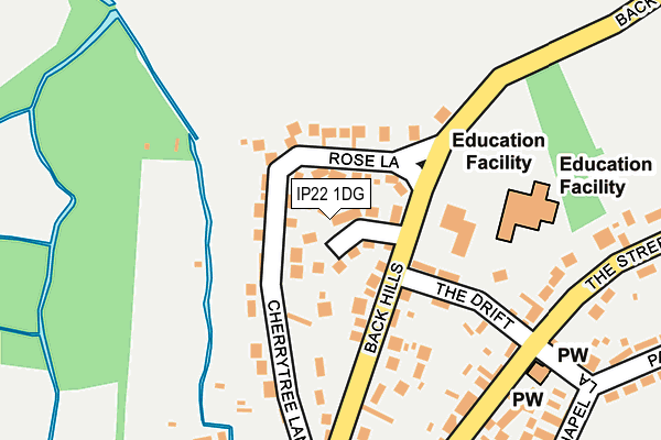 IP22 1DG map - OS OpenMap – Local (Ordnance Survey)
