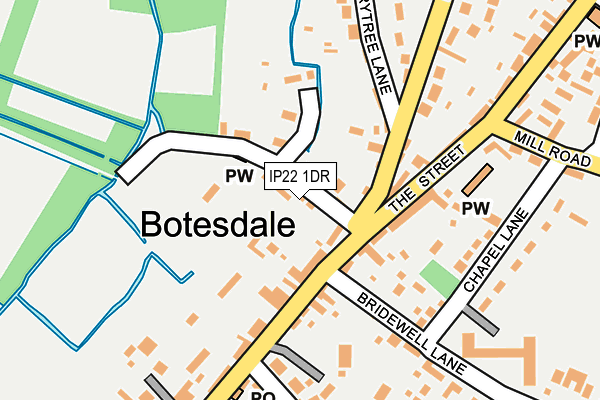 IP22 1DR map - OS OpenMap – Local (Ordnance Survey)