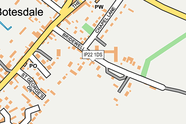 IP22 1DS map - OS OpenMap – Local (Ordnance Survey)