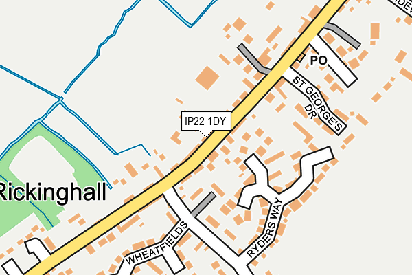 IP22 1DY map - OS OpenMap – Local (Ordnance Survey)