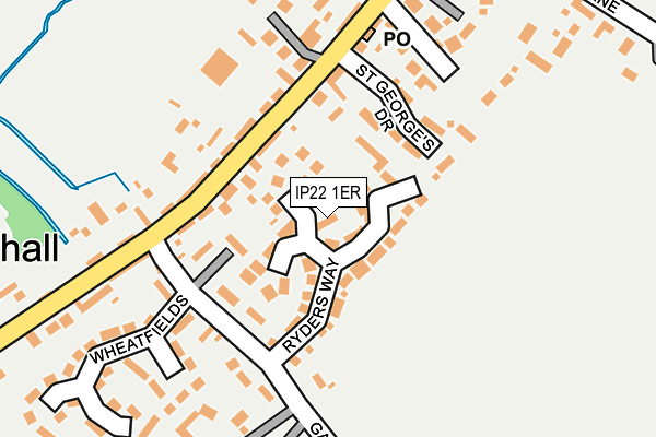 IP22 1ER map - OS OpenMap – Local (Ordnance Survey)