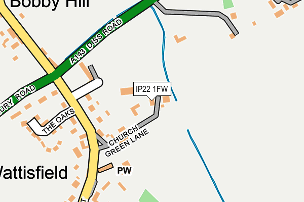 IP22 1FW map - OS OpenMap – Local (Ordnance Survey)