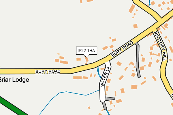 IP22 1HA map - OS OpenMap – Local (Ordnance Survey)