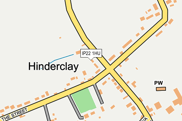 IP22 1HU map - OS OpenMap – Local (Ordnance Survey)