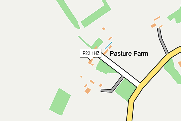 IP22 1HZ map - OS OpenMap – Local (Ordnance Survey)