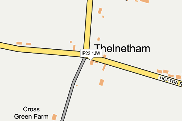 IP22 1JW map - OS OpenMap – Local (Ordnance Survey)