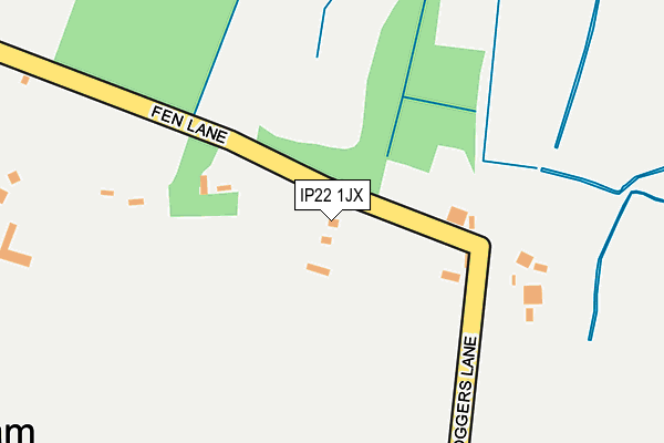 IP22 1JX map - OS OpenMap – Local (Ordnance Survey)