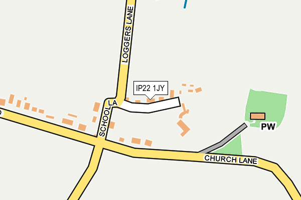 IP22 1JY map - OS OpenMap – Local (Ordnance Survey)