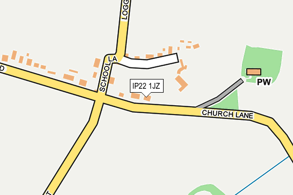 IP22 1JZ map - OS OpenMap – Local (Ordnance Survey)