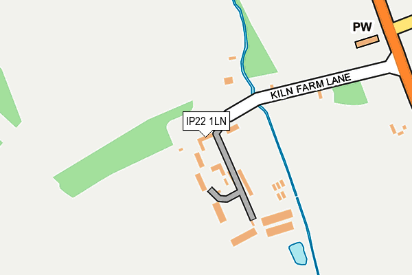 IP22 1LN map - OS OpenMap – Local (Ordnance Survey)