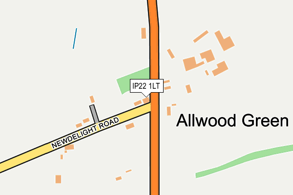 IP22 1LT map - OS OpenMap – Local (Ordnance Survey)