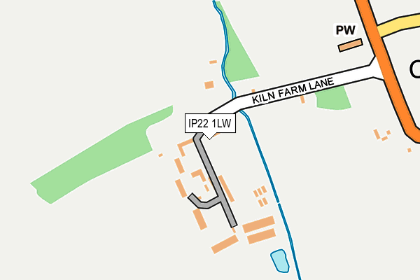 IP22 1LW map - OS OpenMap – Local (Ordnance Survey)