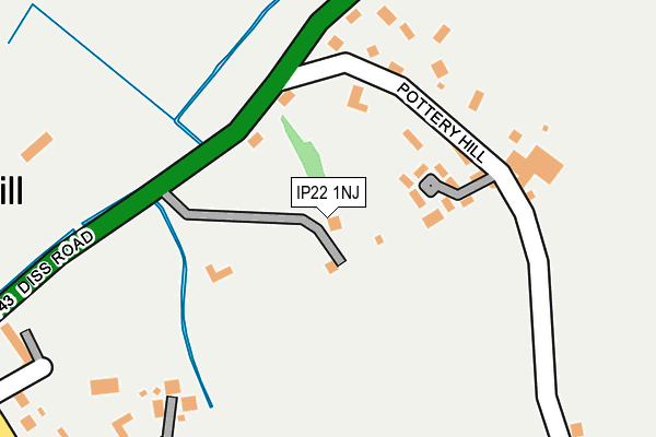 IP22 1NJ map - OS OpenMap – Local (Ordnance Survey)