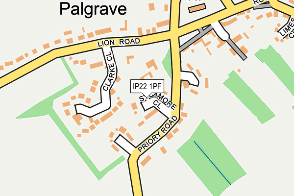 IP22 1PF map - OS OpenMap – Local (Ordnance Survey)