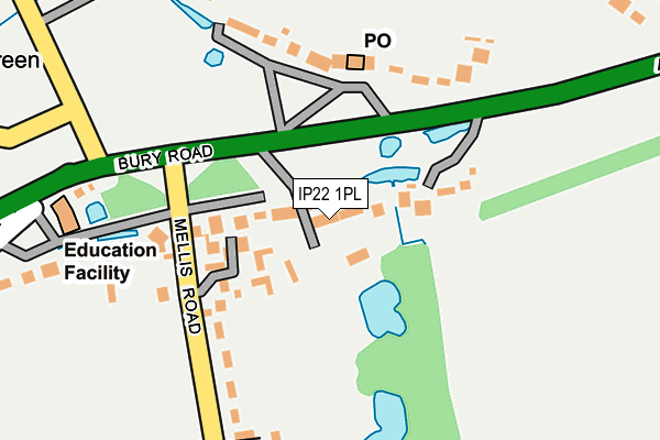 IP22 1PL map - OS OpenMap – Local (Ordnance Survey)