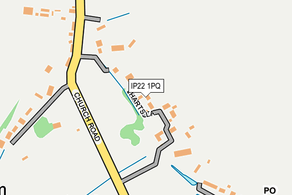 IP22 1PQ map - OS OpenMap – Local (Ordnance Survey)