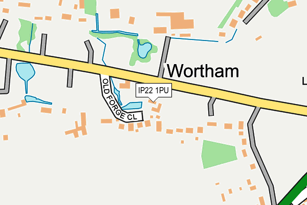 IP22 1PU map - OS OpenMap – Local (Ordnance Survey)