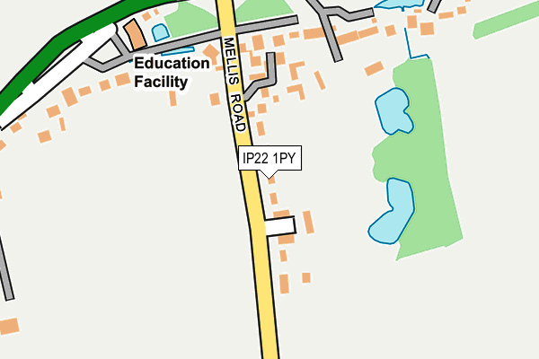 IP22 1PY map - OS OpenMap – Local (Ordnance Survey)