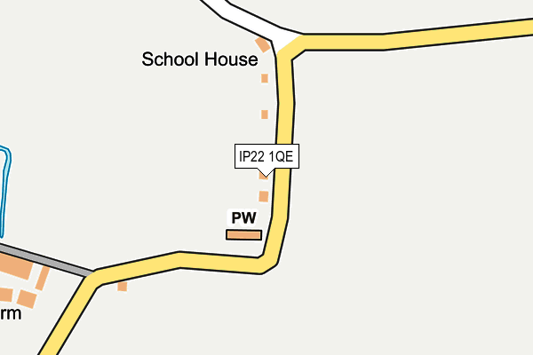 IP22 1QE map - OS OpenMap – Local (Ordnance Survey)