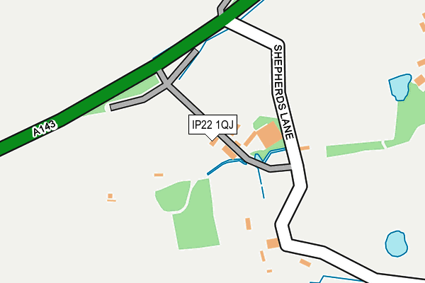 IP22 1QJ map - OS OpenMap – Local (Ordnance Survey)