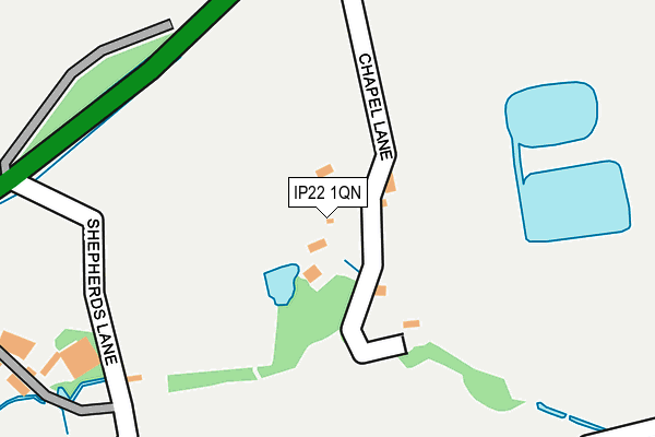 IP22 1QN map - OS OpenMap – Local (Ordnance Survey)