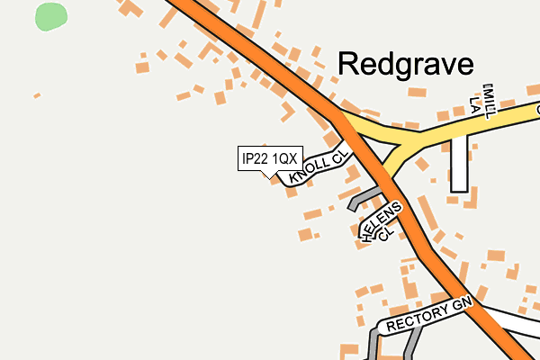 IP22 1QX map - OS OpenMap – Local (Ordnance Survey)