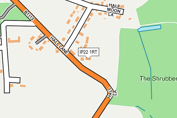 IP22 1RT map - OS OpenMap – Local (Ordnance Survey)