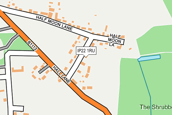 IP22 1RU map - OS OpenMap – Local (Ordnance Survey)