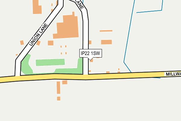 IP22 1SW map - OS OpenMap – Local (Ordnance Survey)